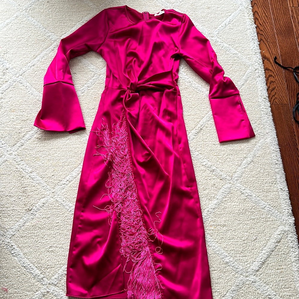 Satin midi dress